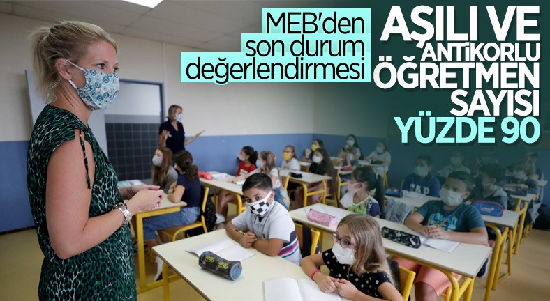 Aşılanan öğretmen oranı yüzde 90'a ulaştı