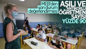 Aşılanan öğretmen oranı yüzde 90'a ulaştı