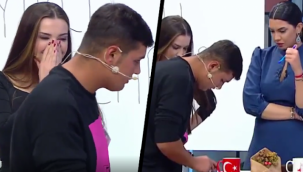 Canlı yayında eşinin pornosunu izletti