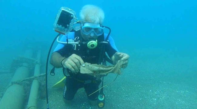 Deniz dibinden 10 dakikada çıkan çöpler şaşırttı