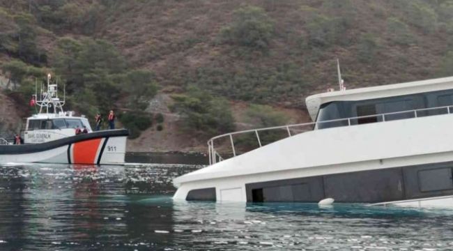 Fethiye'de batan tekneden 3 kişi kurtarıldı