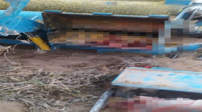 Kabak çekme makinasına düştü