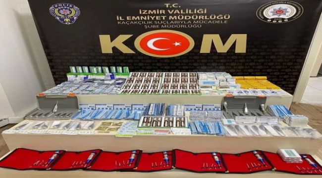 Kaçak tıbbi malzemeler İzmir'de ele geçirildi