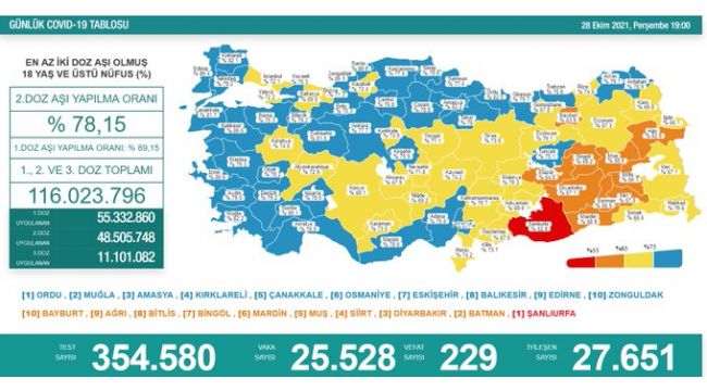 Korona virüsten 229 kişi hayatını kaybetti