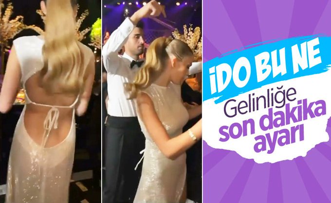 Transparan gelinliği olay oldu