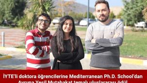 8 ödülün 3'ü İYTE'li doktora öğrencilerine