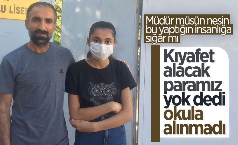 Üniforma alacak parası olmayan öğrenci, okula alınmadı