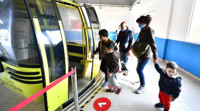 Ara tatilde teleferik keyfi