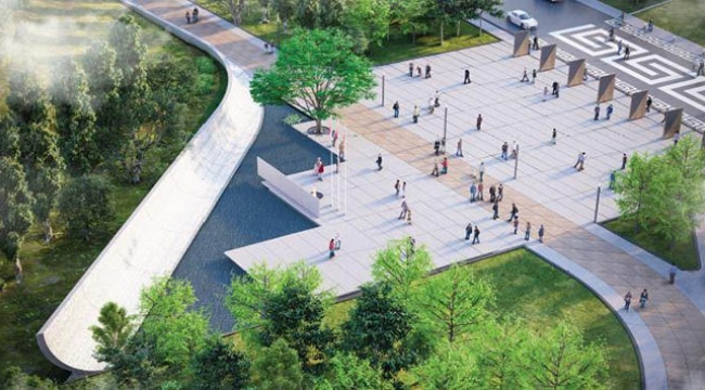 Bayraklı yeni kent meydanına kavuşuyor