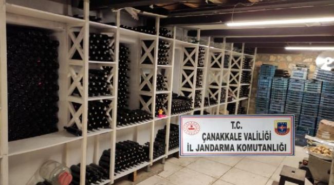 Bozcaada'da 7 bin 584 litre sahte şarap ele geçirildi