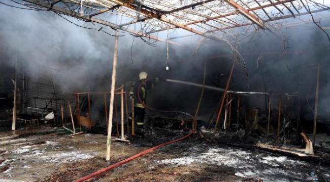 Çıkan yangında 48 iş yerinden 46'sı yandı