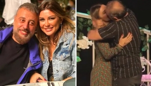 Eşinden izin alarak öpüştü