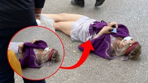 Görenler şaşırdı! Önce yola uzandı sonra..