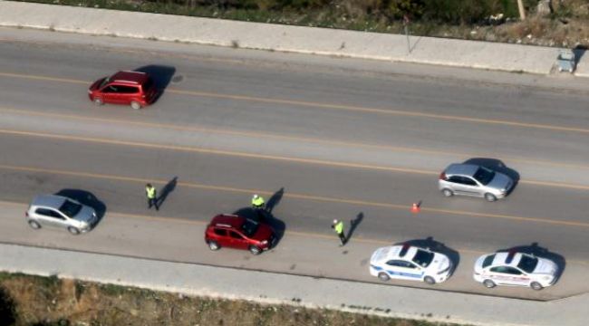 Havadan trafik denetiminde 7 sürücüye ceza