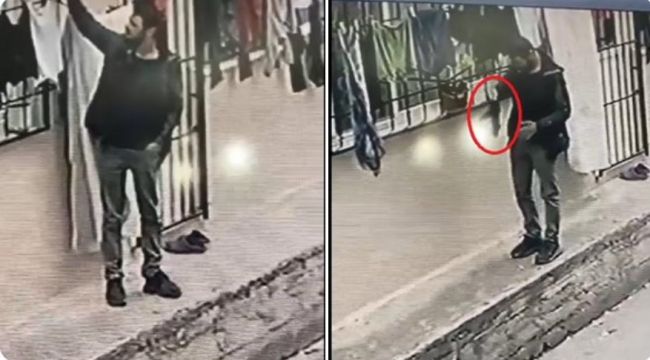 İç çamaşırı çalan sapık güvenlik kamerasında