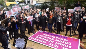 Kadınların sesi Bornova'dan yükseldi