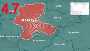 Malatya'da 4.7 büyüklüğünde deprem 