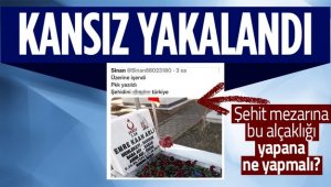 Şehit mezarına çirkin saldırıyı yapan şahıs yakalandı