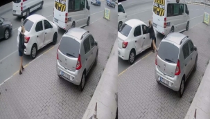 Tartıştığı kocasının arabasını bu hale getirdi