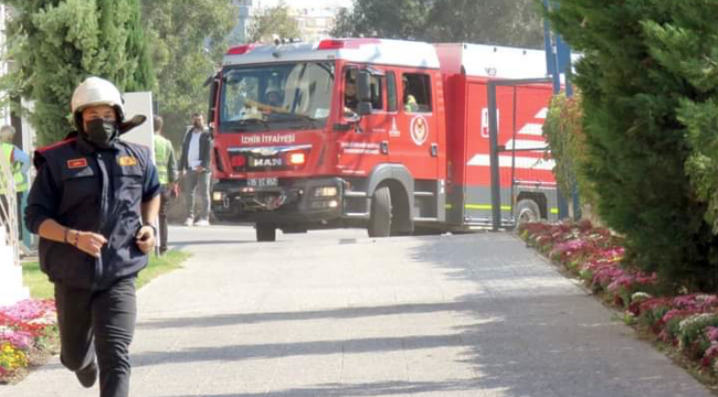 Yangın ve kurtarma tatbikatı gerçeğini aratmadı