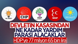 5 siyasi partiye 645 milyon lira hazine yardımı!