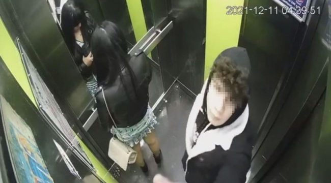 Asansörde tecavüz girişimi! Korkunç anlar