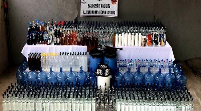 Balıkesir'de 3 bin 160 litre kaçak içki ele geçirildi; 21 gözaltı