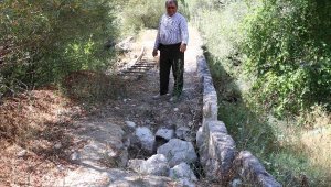 Defineciler, tarihi köprüyü talan etti