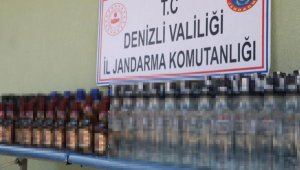 Denizli'de yılbaşında piyasaya sürülecek 350 şişe sahte içki ele geçirdi