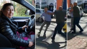 Kadın taksiciye satırla saldırdı