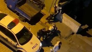 Komiser yardımcısının genci tokatladığı anlar kamerada