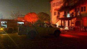 Nazilli Belediyespor tesislerinde korkutan yangın 