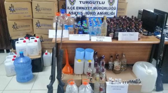 Turgutlu'da kaçak içki operasyonu