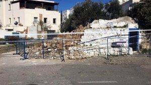 Bodrum Belediyesi, çöken su sarnıcının onarılması için çalışma başlattı