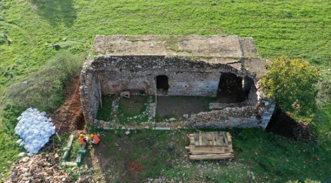 Bodrum'da 1400 yıllık yapıda restorasyon