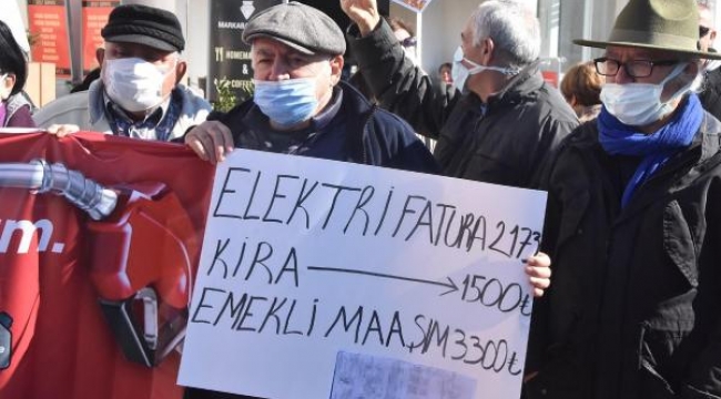Bodrum'da yüksek elektrik faturası eylemi