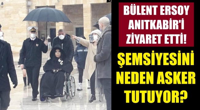 Bülent Ersoy Anıtkabir'de! Şemsiyesini asker taşıdı