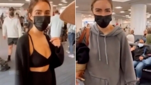  'Çok açık' kıyafeti nedeniyle uçağa alınmadı