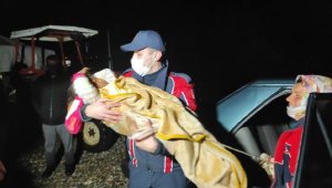 Dere taşınca mahsur kalan 1'i bebek, 4 kişilik aile kurtarıldı