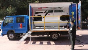 Emniyet kemerinin önemi simülasyon aracı ile anlatıldı