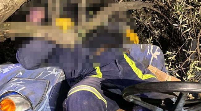 Traktör ile ağaç arasına sıkışan çiftçi hayatını kaybetti 