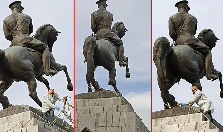Atatürk Anıtı'na saldırmışlardı! Olayda yeni gelişme!