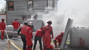 Bodrum'da gerçeği aratmayan deprem tatbikatı