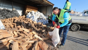 Gaziemir'de budanan ağaçların dalları evleri ısıtacak