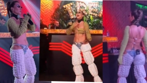 Haftanın tartışılacak kıyafeti bu kez Hande Yener'den