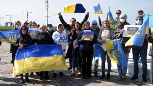İzmir'de Ukraynalılardan Avrupa ve ABD'ye tepki