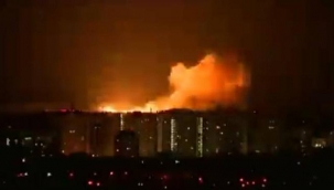 Kiev'de patlamalar! siren sesleri yükseldi