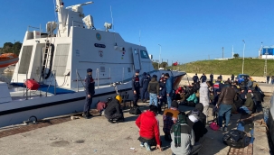 Lüks yattaki mülteciler, İHA ile yakalandı