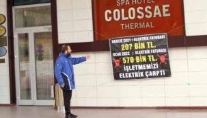 Pamukkale'de otelleri elektrik çarptı