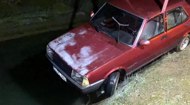 Sulama kanalına düşen otomobilin sürücüsü öldü